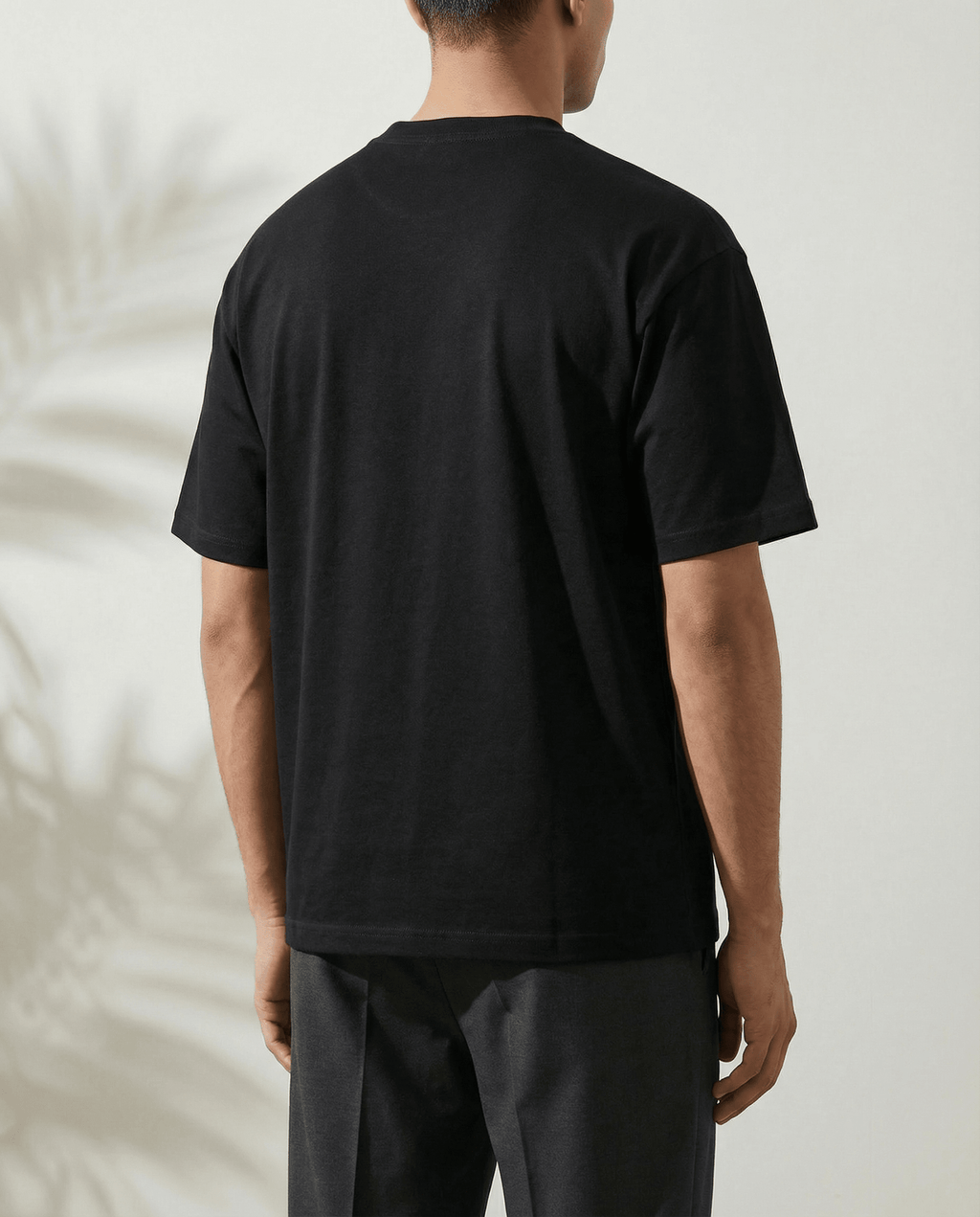 Minimal Black Drop Shoulder T-shirt - GoodGent