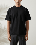Minimal Black Drop Shoulder T-shirt - GoodGent